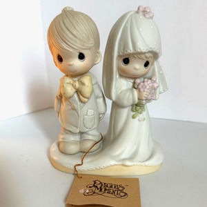 Vintage 1979 Precious Moments Wedding Topper NWT